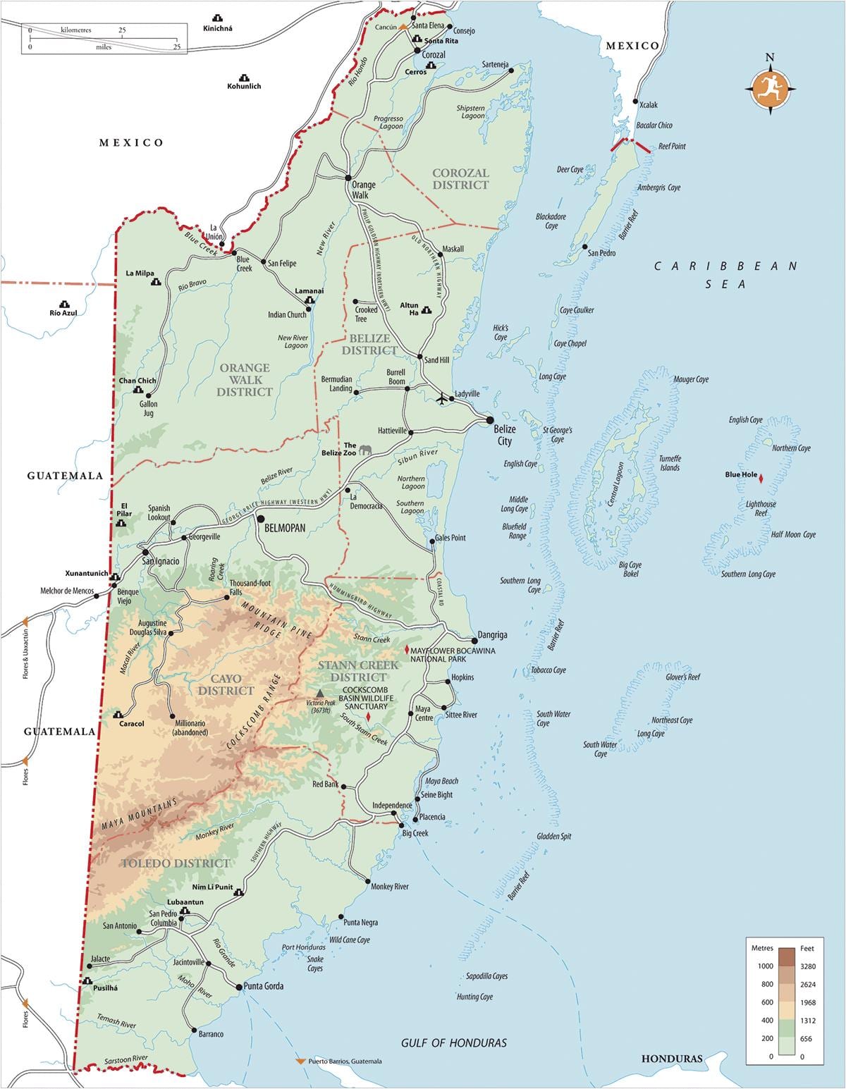 ಒಂದು ನಕ್ಷೆ ಬೆಲೀಜ್