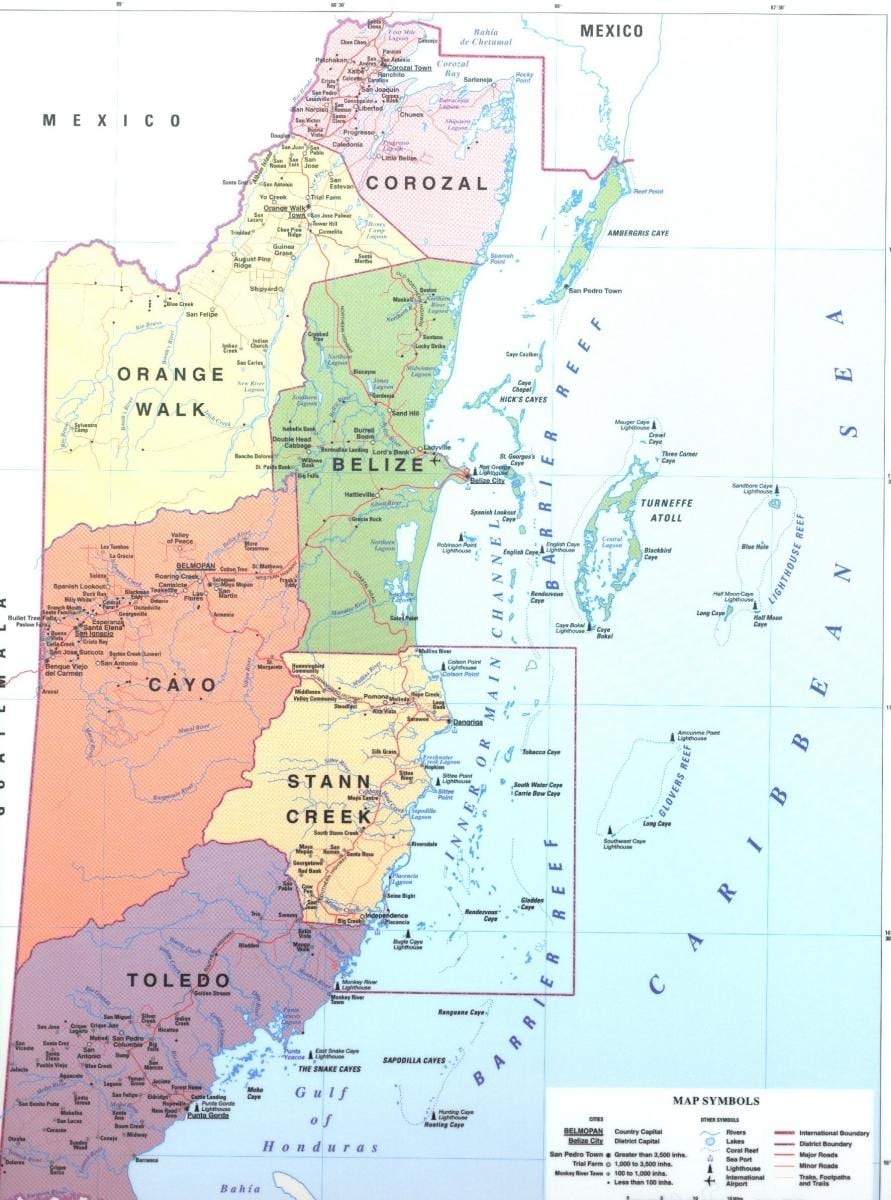 ಬೆಲೀಜ್ ರೀಫ್ ನಕ್ಷೆ