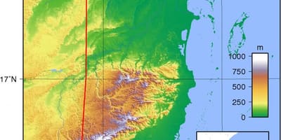 ನಕ್ಷೆ ಬೆಲೀಜ್ ಎತ್ತರದ 