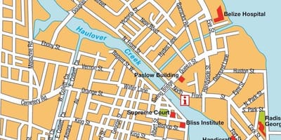 ಬೆಲೀಜ್ city ಬಂದರು ನಕ್ಷೆ
